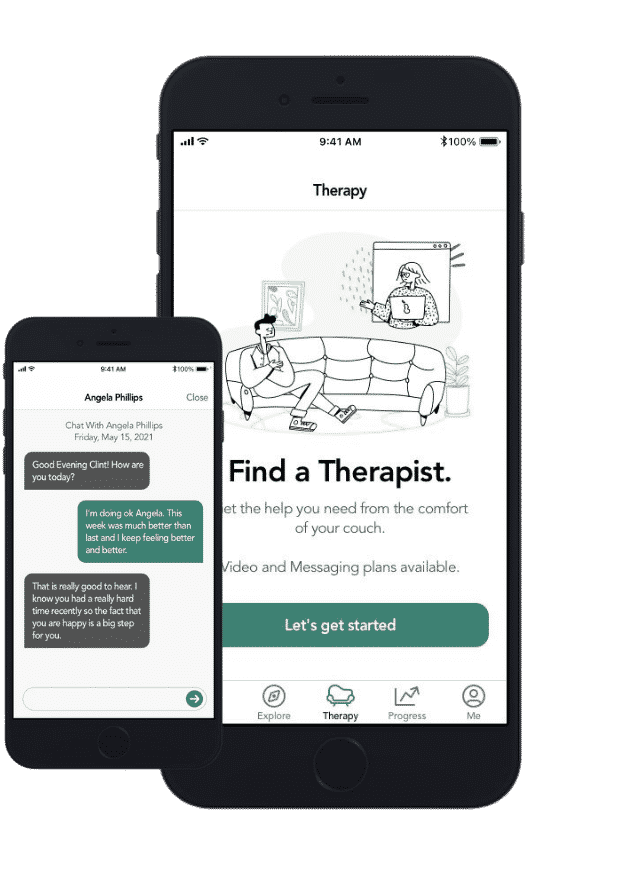 nobu teletherapy features screens